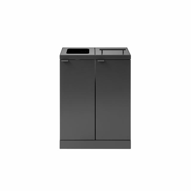 Bica Model 886 Waste sorting 2x45 ltr. Lid/open input Anthracite