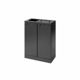 Bica Model 886 Waste sorting 2x45 ltr. Lid/open input Anthracite