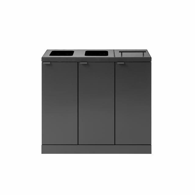 Bica Model 887 Waste sorting 3x45 ltr. Lid/open inputs Anthracite