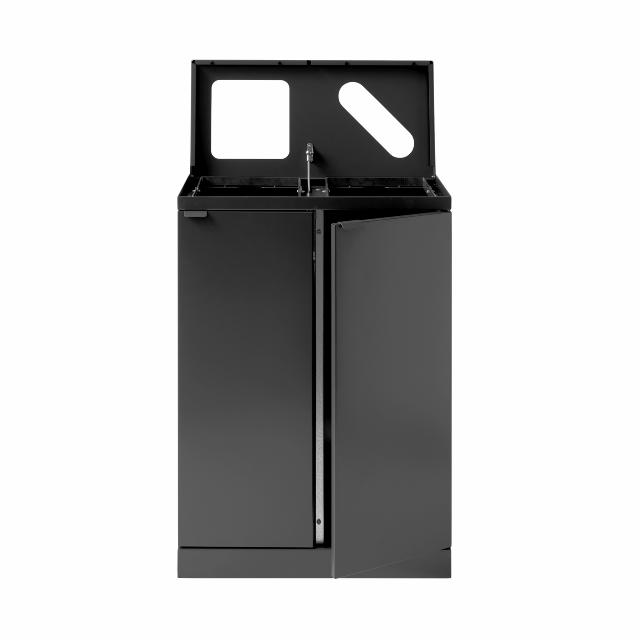 Bica Model 888 Waste sorting 2x65 ltr. Open/paper input Anthracite