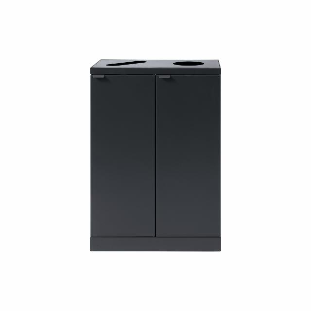 Bica Model 889 Waste sorting 2x65 ltr. Paper/round input Anthracite