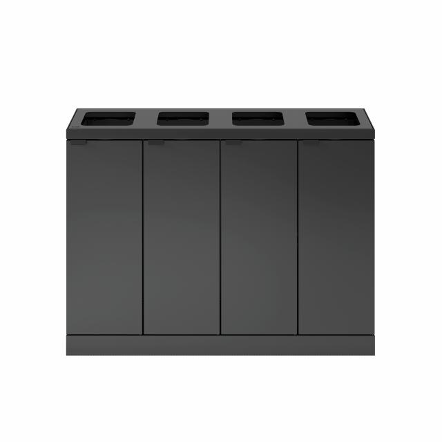 Bica Model 891 Waste sorting 4x60 ltr. Open inputs Anthracite