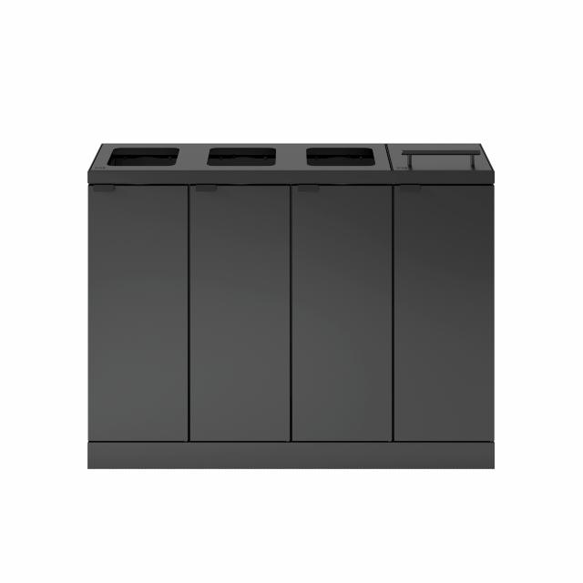 Bica Model 892 Waste sorting 4x60 ltr. Lid/open inputs Anthracite