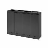 Bica Model 892 Waste sorting 4x60 ltr. Lid/open inputs Anthracite