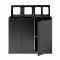 Bica Model 950 Waste sorting 2x65 + 2x45 ltr. With shelves Anthracite
