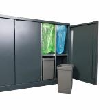 Bica Model 950 Waste sorting 2x65 + 2x45 ltr. With shelves Anthracite