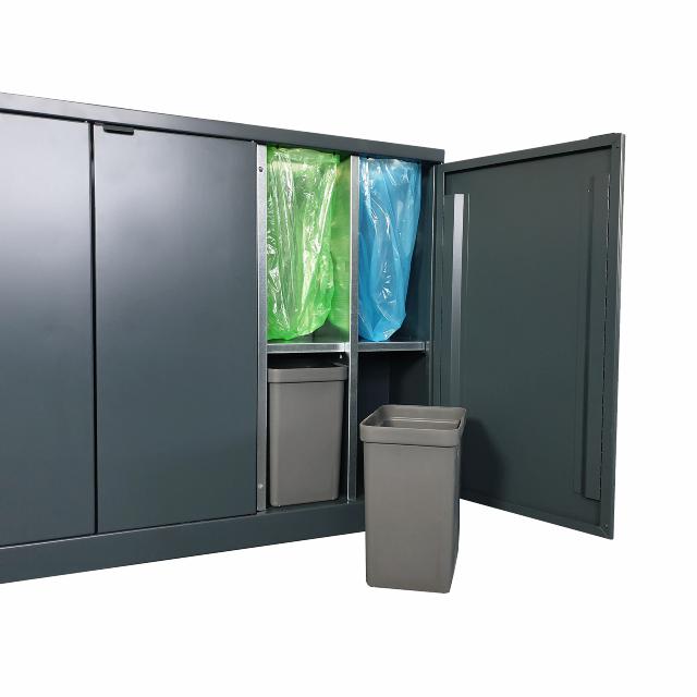 Bica Model 950 Waste sorting 2x65 + 2x45 ltr. With shelves Anthracite