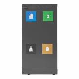 Bica Model 951 Waste sorting 2x45 ltr. With shelves Anthracite