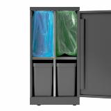 Bica Model 951 Waste sorting 2x45 ltr. With shelves Anthracite