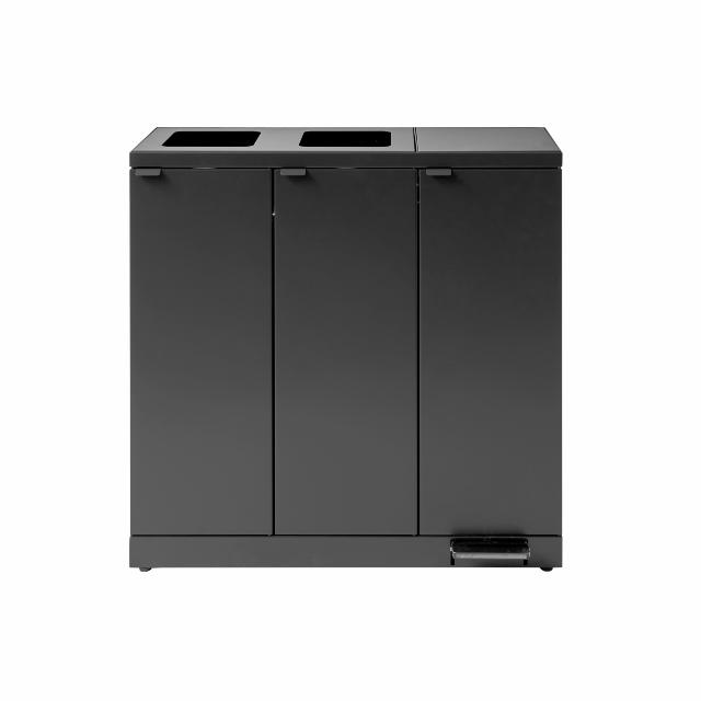 Bica Model 973 Waste sorting 3x65 ltr. Foot pedal/open inputs Anthracite