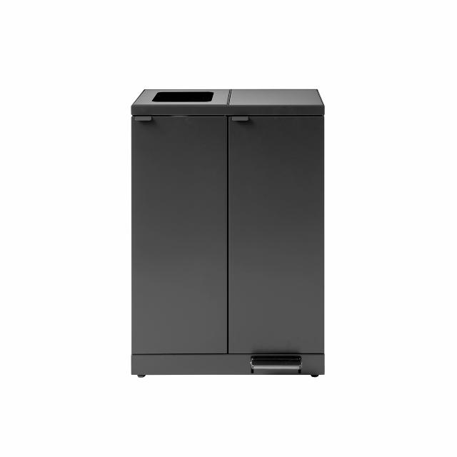 Bica Model 974 Waste sorting 2x65 ltr. Foot pedal/open input Anthracite