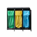Bica Model 976 Waste sorting 3x65 ltr. Foot pedals Anthracite