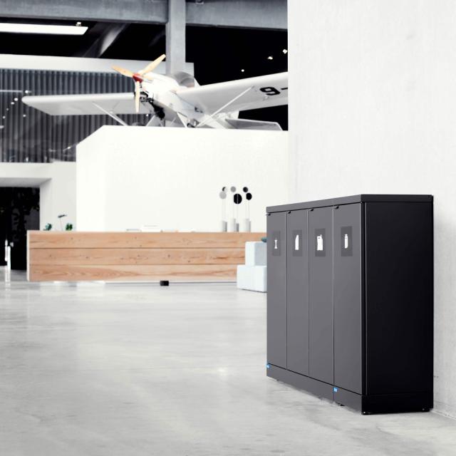 Bica Model 868 Waste sorting 3x65 ltr. Open inputs Anthracite