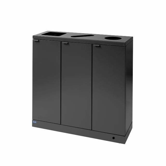 Bica Model 869 Waste sorting 3x65 ltr. Shaped inputs Anthracite