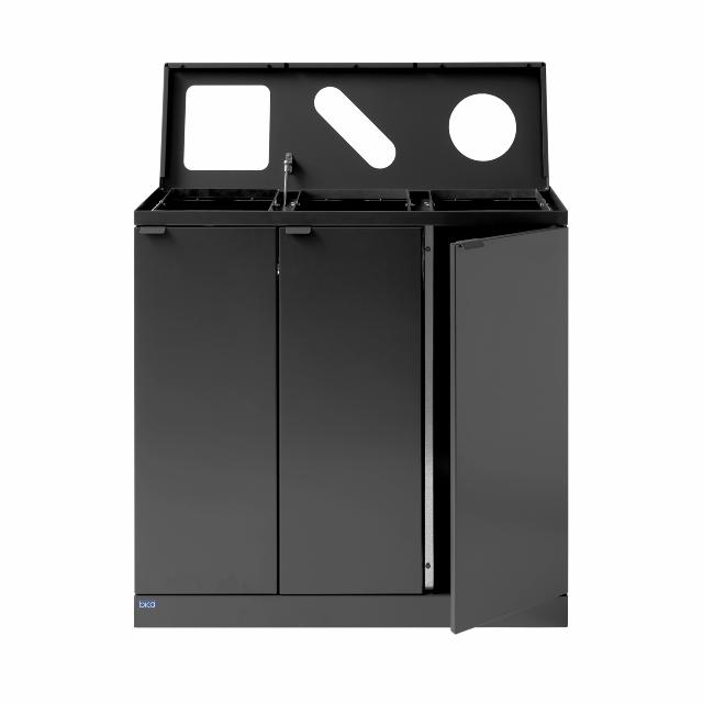 Bica Model 869 Waste sorting 3x65 ltr. Shaped inputs Anthracite