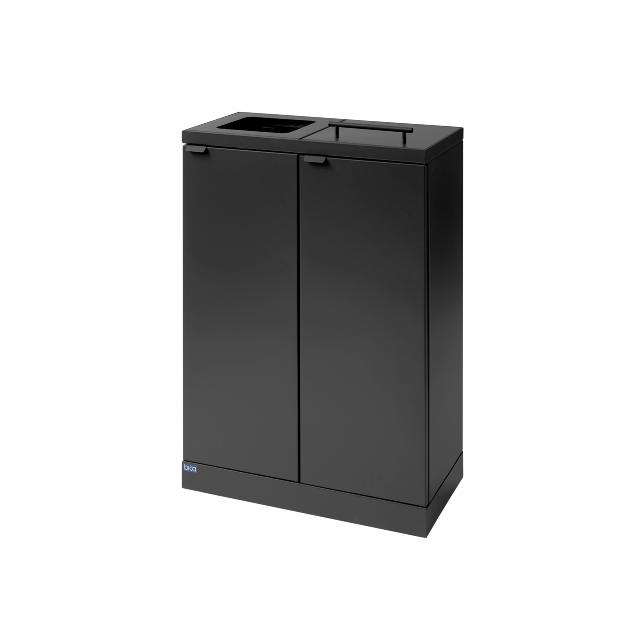 Bica Model 874 Waste sorting 2x65 ltr. Lid/open input Anthracite
