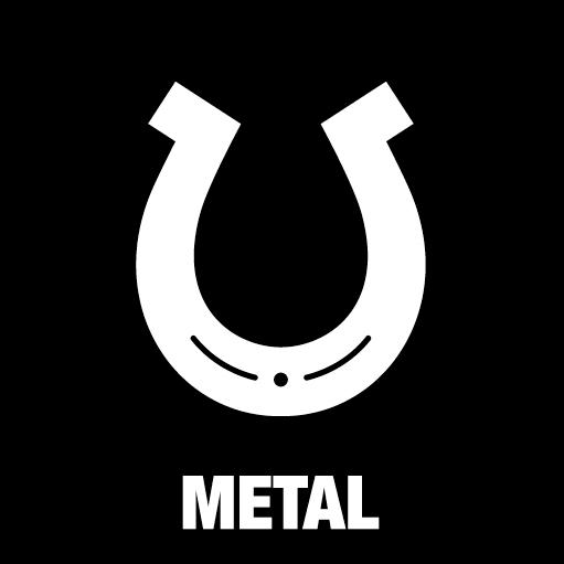 Pictogram Metal 15x15 cm Outline cut White