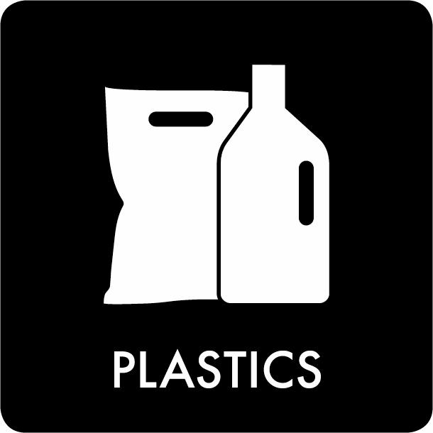 Pictogram Plastics 12x12 cm Sticker Black