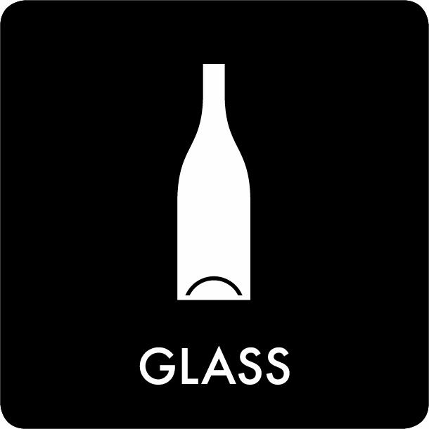 Pictogram Glass 12x12 cm Sticker Black