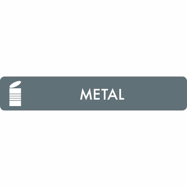 Pictogram Metal 16x3 cm Sticker Grey