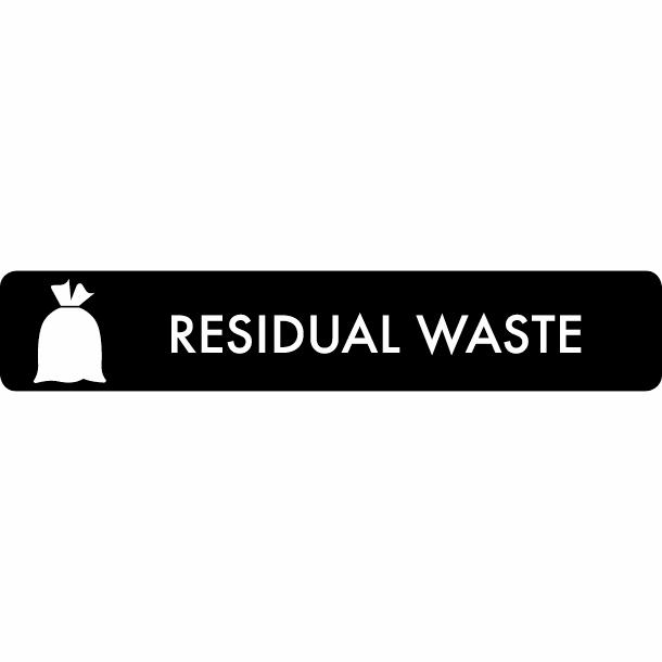 Pictogram Residual waste 16x3 cm Sticker Black