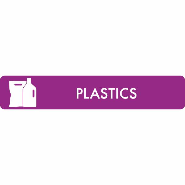 Pictogram Plastics 16x3 cm Sticker Purple