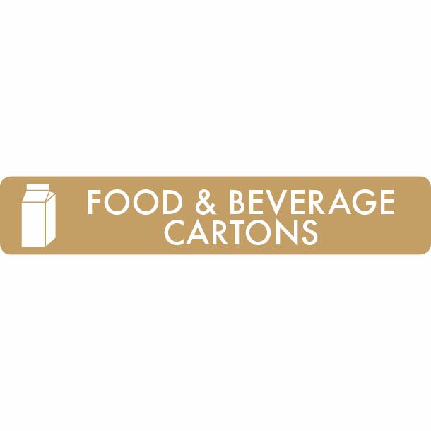 Pictogram Food & beverage cartons 16x3 cm Sticker Brown