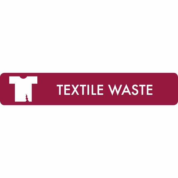 Pictogram Textile waste 16x3 cm Sticker Bordeaux