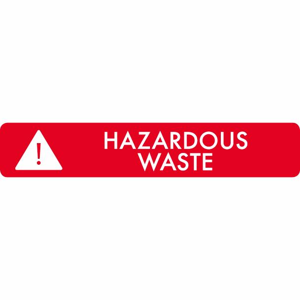 Pictogram Hazardous waste 16x3 cm Sticker Red