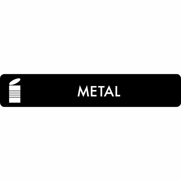 Pictogram Metal 16x3 cm Sticker Black