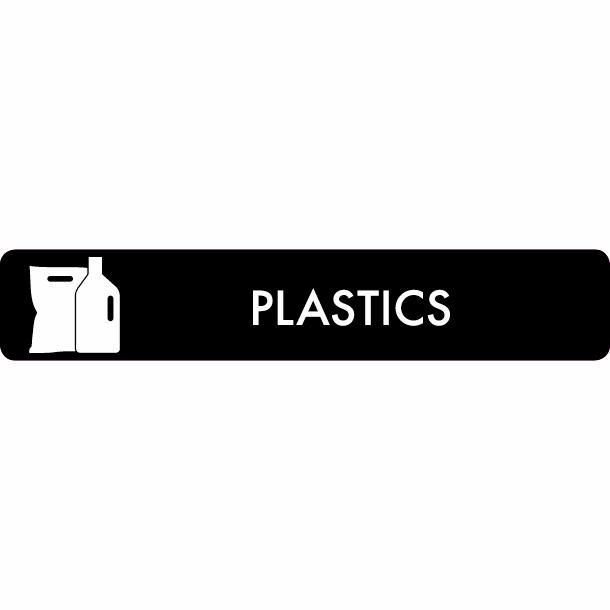 Pictogram Plastics 16x3 cm Sticker Black