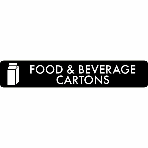 Pictogram Food & beverage cartons 16x3 cm Sticker Black
