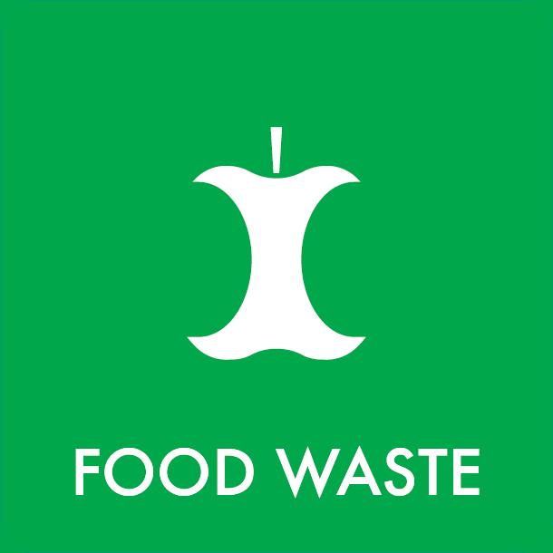 Pictogram Food waste 12x12 cm Magnetic Green