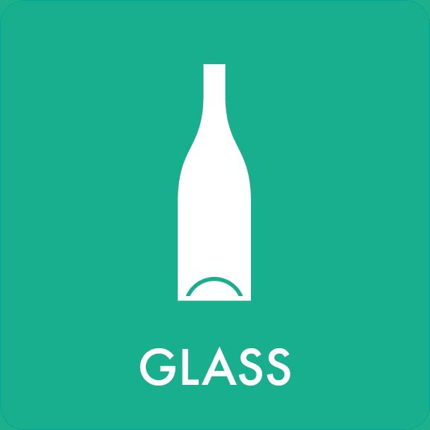 Pictogram Glass 12x12 cm Magnetic Light green