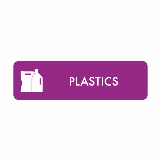 Pictogram Plastics 10x3 cm Self-adhesive Purple