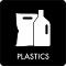 Pictogram Plastics 12x12 cm Sticker Black