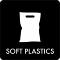 Pictogram Soft plastics 12x12 cm Sticker Black