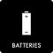 Pictogram Batteries 12x12 cm Sticker Black