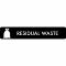 Pictogram Residual waste 16x3 cm Sticker Black