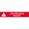 Pictogram Hazardous waste 16x3 cm Sticker Red