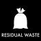 Pictogram Residual waste 12x12 cm Magnetic Black