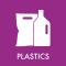 Pictogram Plastics 12x12 cm Magnetic Purple