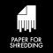 Pictogram Paper for shredding 12x12 cm Magnetic Black