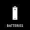 Pictogram Batteries 12x12 cm Magnetic Black