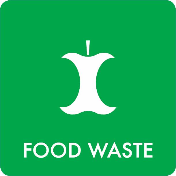 Pictogram Food waste 12x12 cm Sticker Green