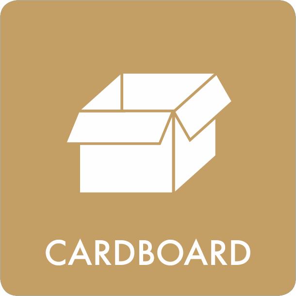 Pictogram Cardboard 12x12 cm Sticker Brown