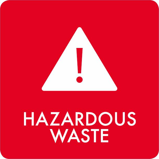 Pictogram Hazardous waste 12x12 cm Sticker Red