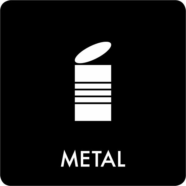 Pictogram Metal 12x12 cm Sticker Sort