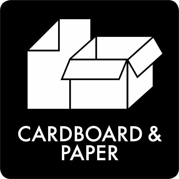 Pictogram Cardboard & Paper 12x12 cm Sticker Black