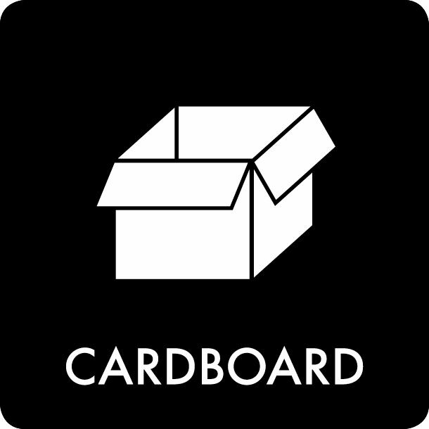 Pictogram Cardboard 12x12 cm Sticker Black
